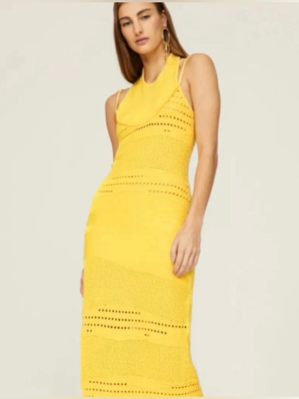 Esteban Cortázar x RTR Yellow Sleeveless Knit Maxi Dress - Women SZ M